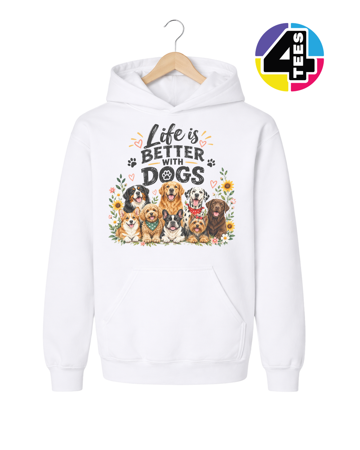 Life Is Better With Dogs Youth Hoodie