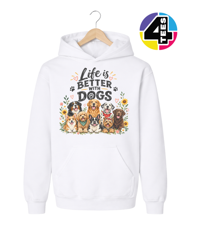 Life Is Better With Dogs Youth Hoodie