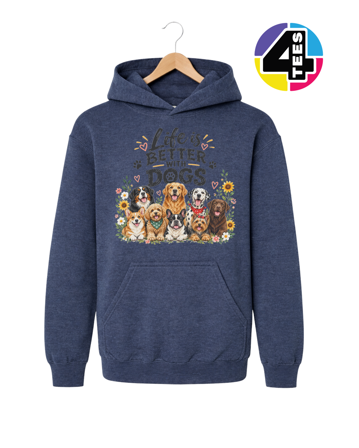 Life Is Better With Dogs Youth Hoodie
