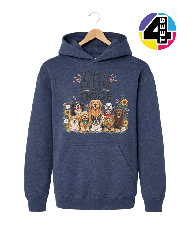 Life Is Better With Dogs Youth Hoodie