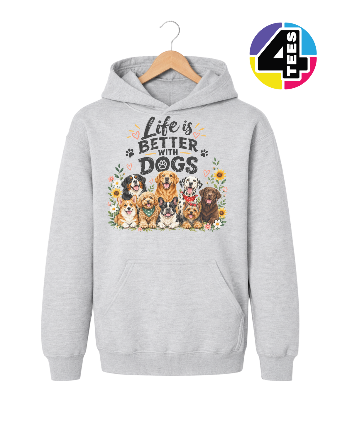 Life Is Better With Dogs Youth Hoodie