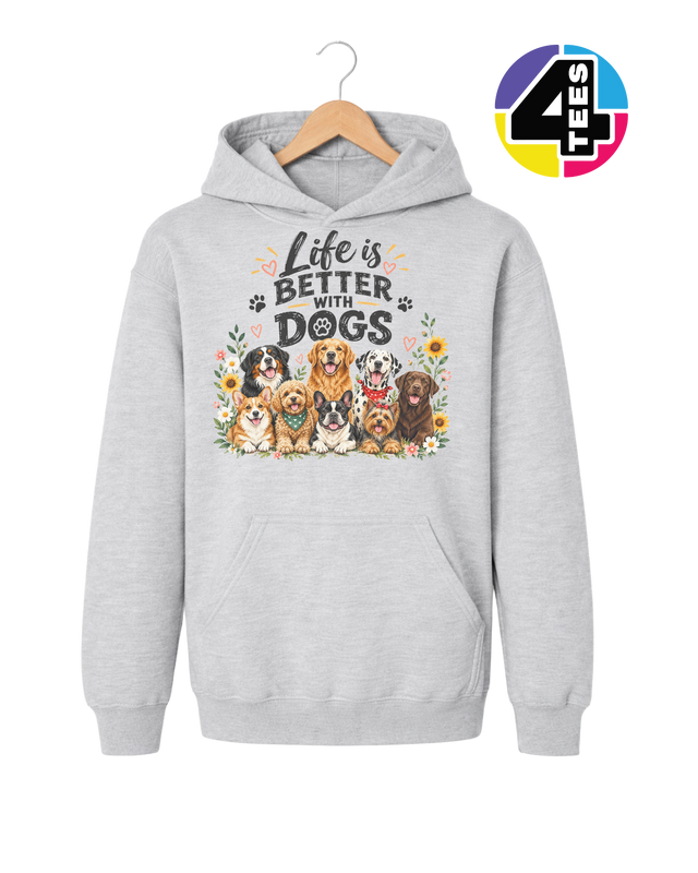 Life Is Better With Dogs Youth Hoodie
