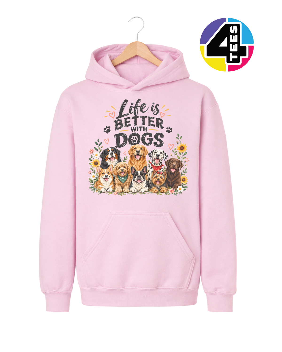 Life Is Better With Dogs Youth Hoodie