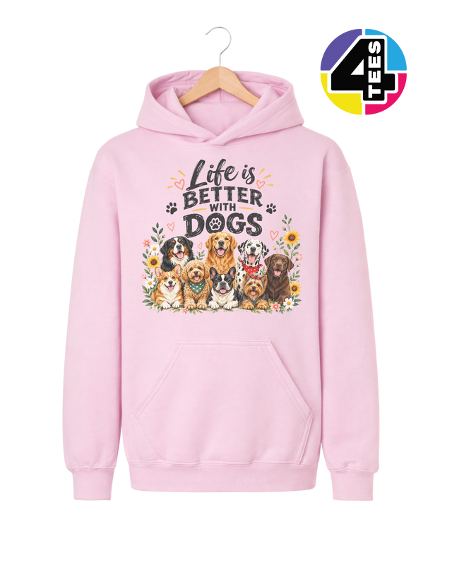 Life Is Better With Dogs Youth Hoodie