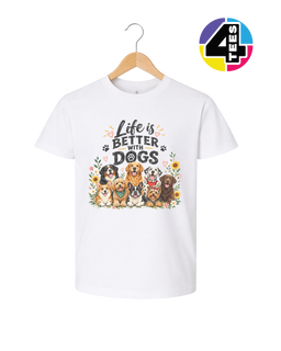 Life Is Better With Dogs Youth Tee