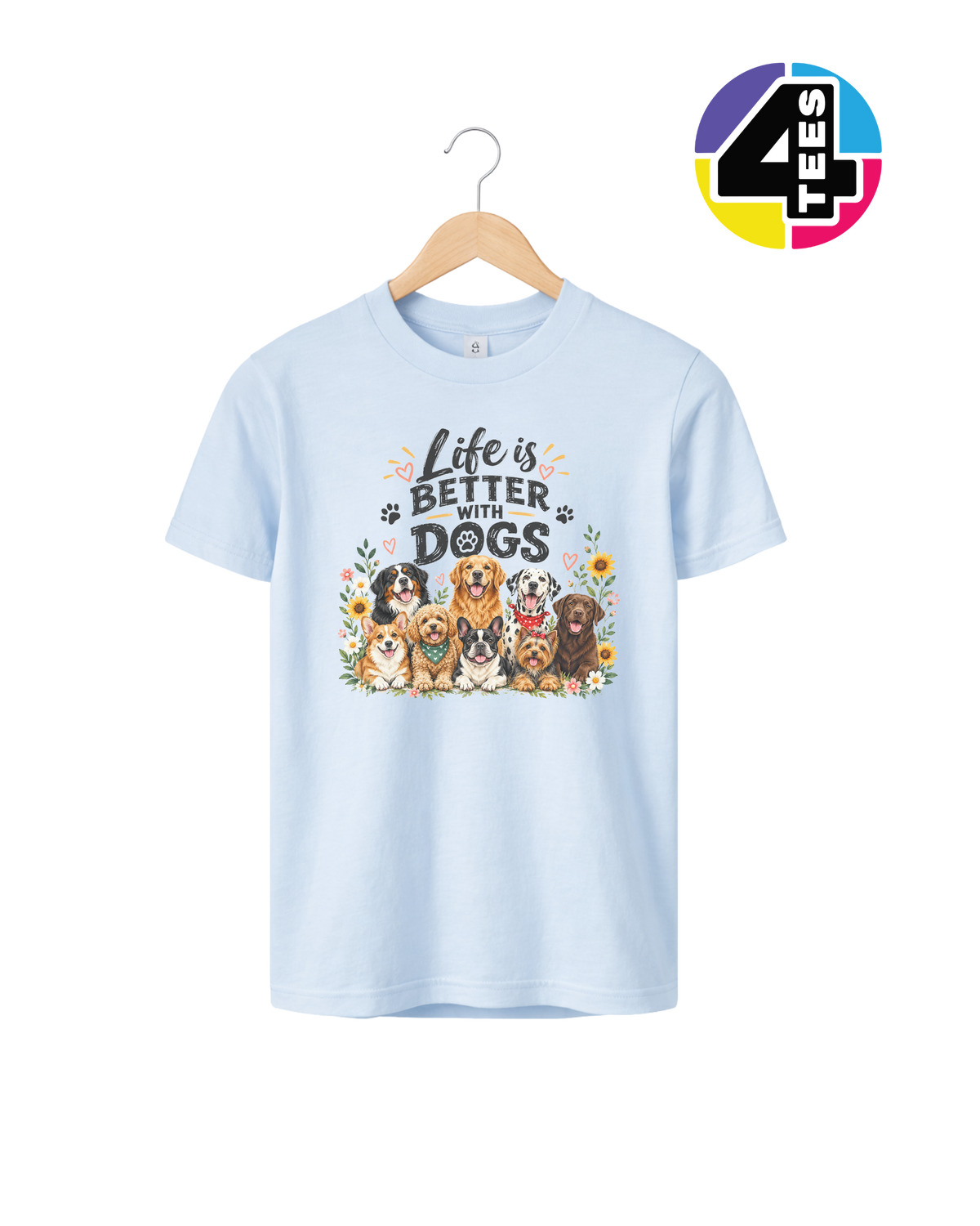 Life Is Better With Dogs Youth Tee