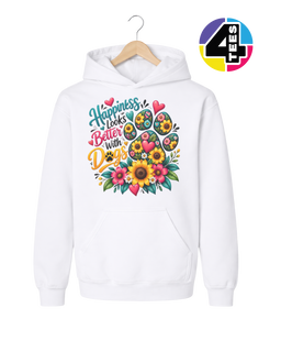 Happiness Looks Better with Paws Youth Hoodie