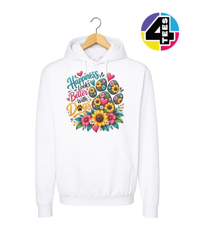 Happiness Looks Better with Paws Hoodie
