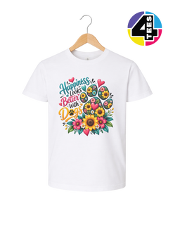 Happiness Looks Better with Paws Youth Tee