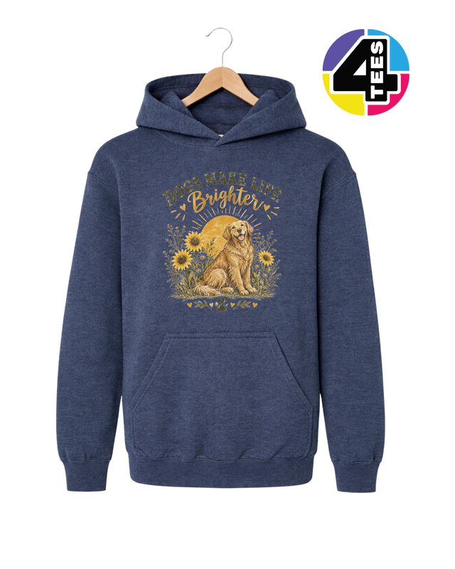 Dogs Make Life Brighter Youth Hoodie