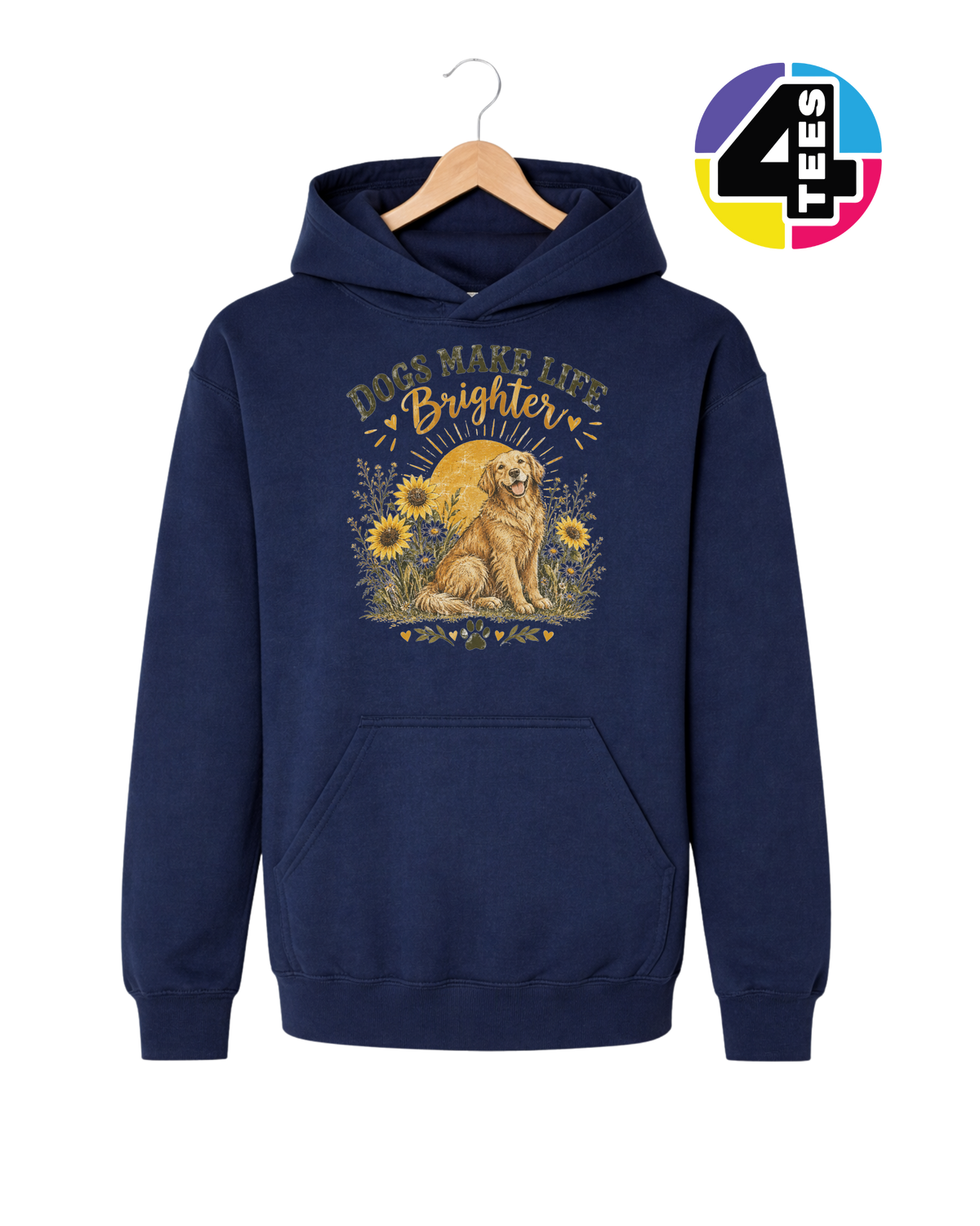 Dogs Make Life Brighter Youth Hoodie