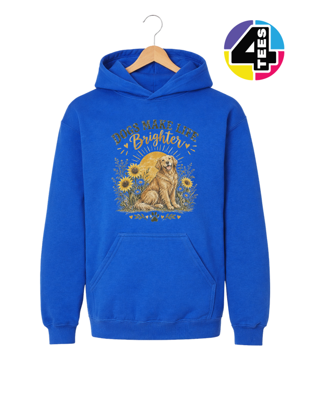 Dogs Make Life Brighter Youth Hoodie