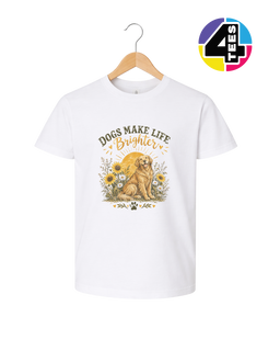 Dogs Make Life Brighter Youth Tee