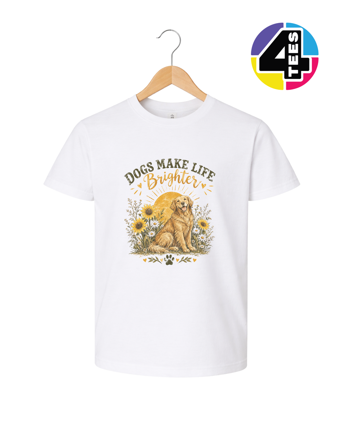 Dogs Make Life Brighter Youth Tee