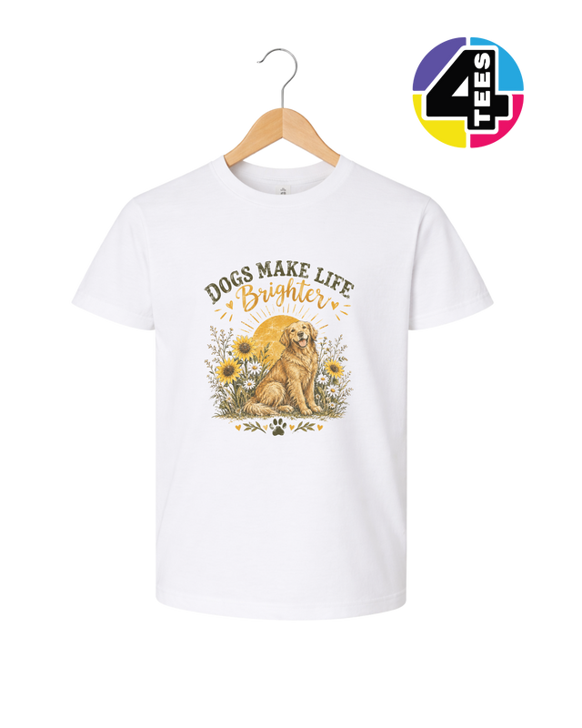 Dogs Make Life Brighter Youth Tee