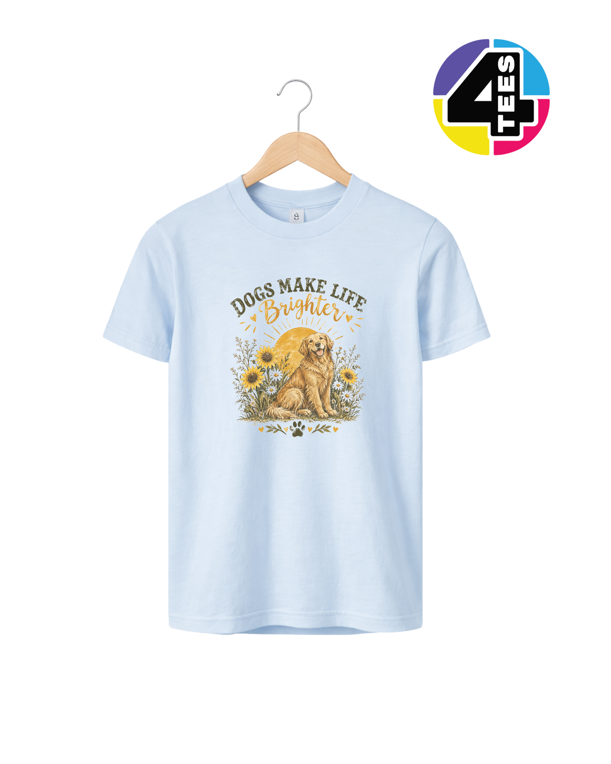 Dogs Make Life Brighter Youth Tee
