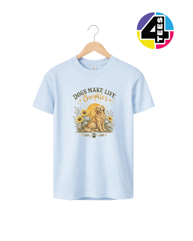Dogs Make Life Brighter Youth Tee