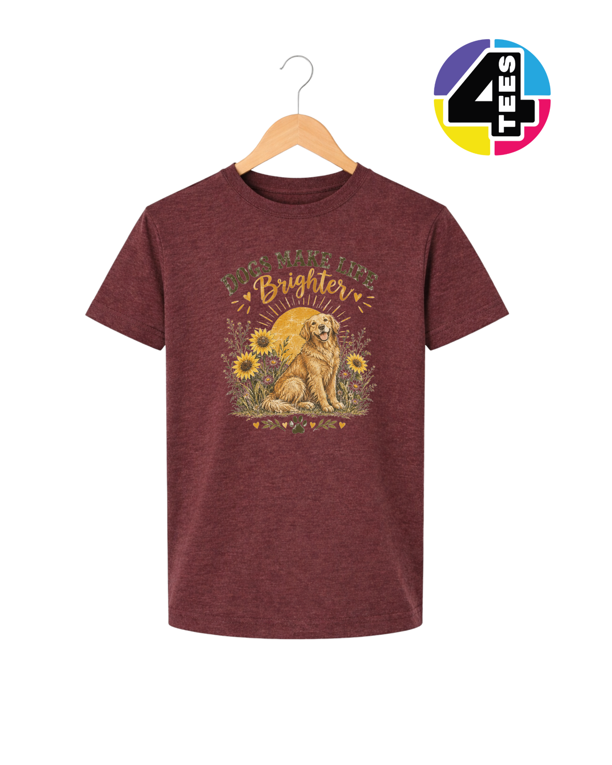 Dogs Make Life Brighter Youth Tee