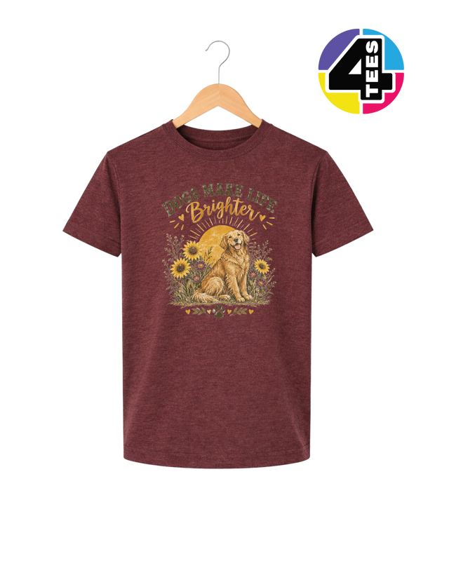 Dogs Make Life Brighter Youth Tee