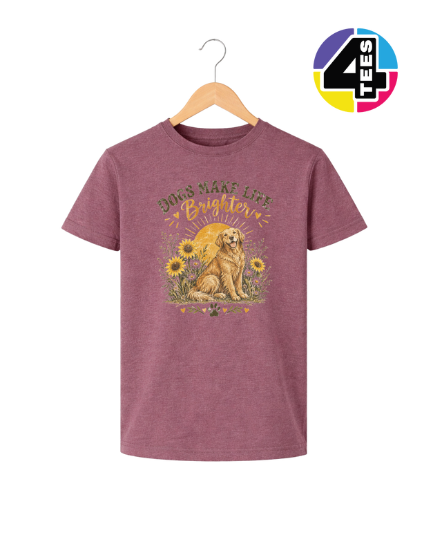 Dogs Make Life Brighter Youth Tee