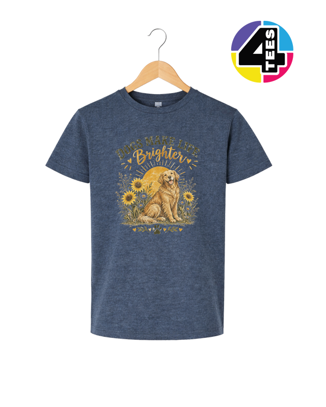 Dogs Make Life Brighter Youth Tee