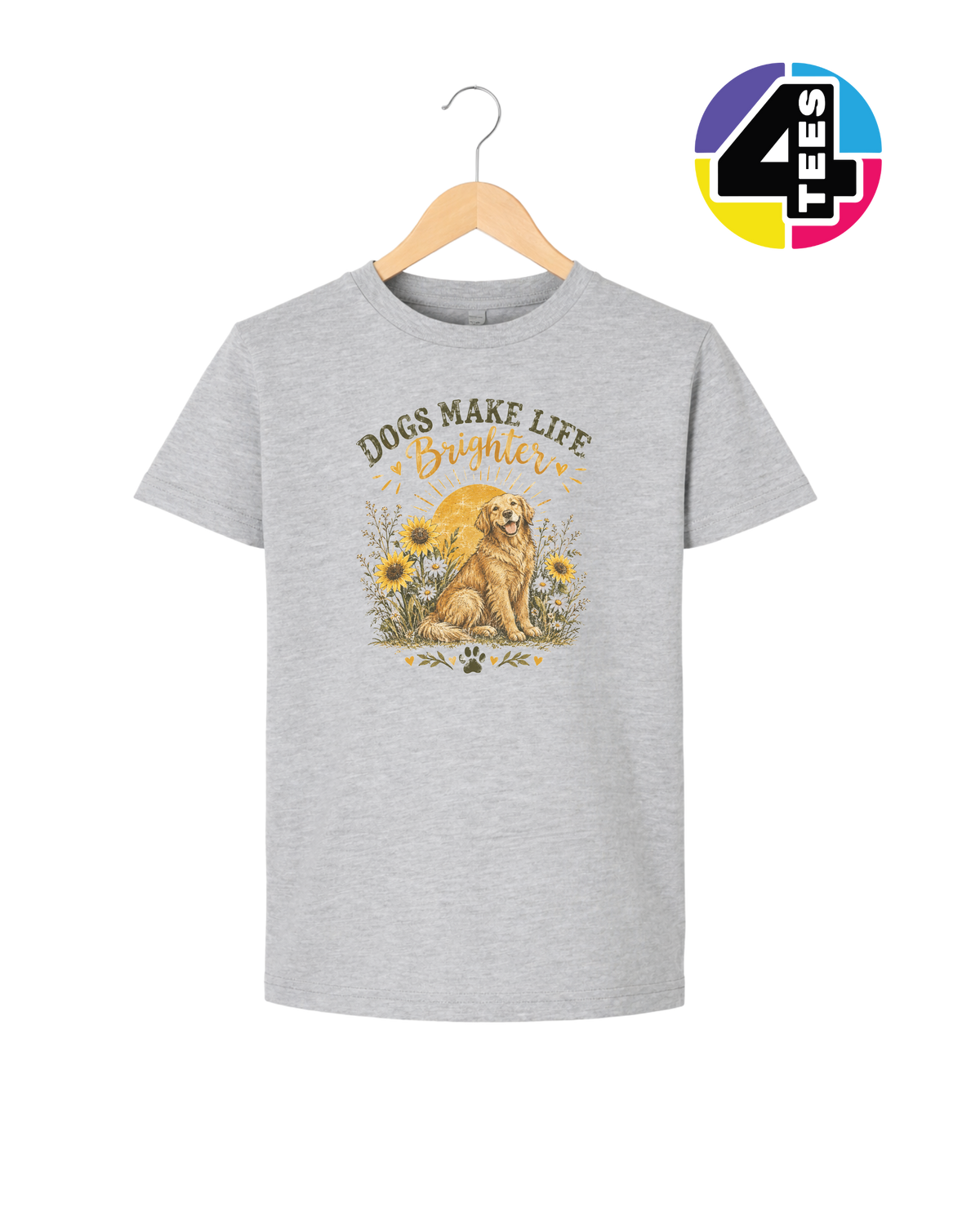 Dogs Make Life Brighter Youth Tee