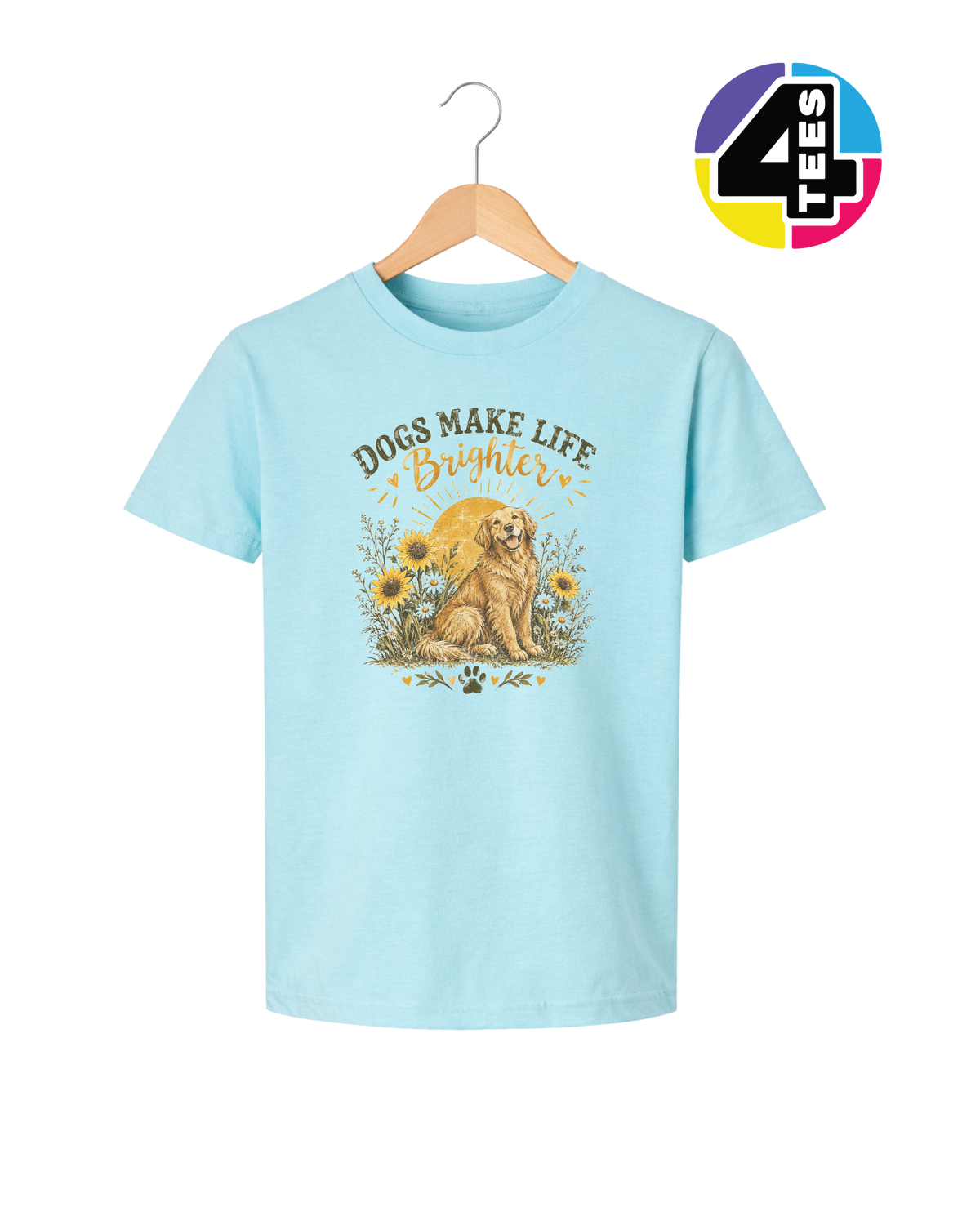 Dogs Make Life Brighter Youth Tee