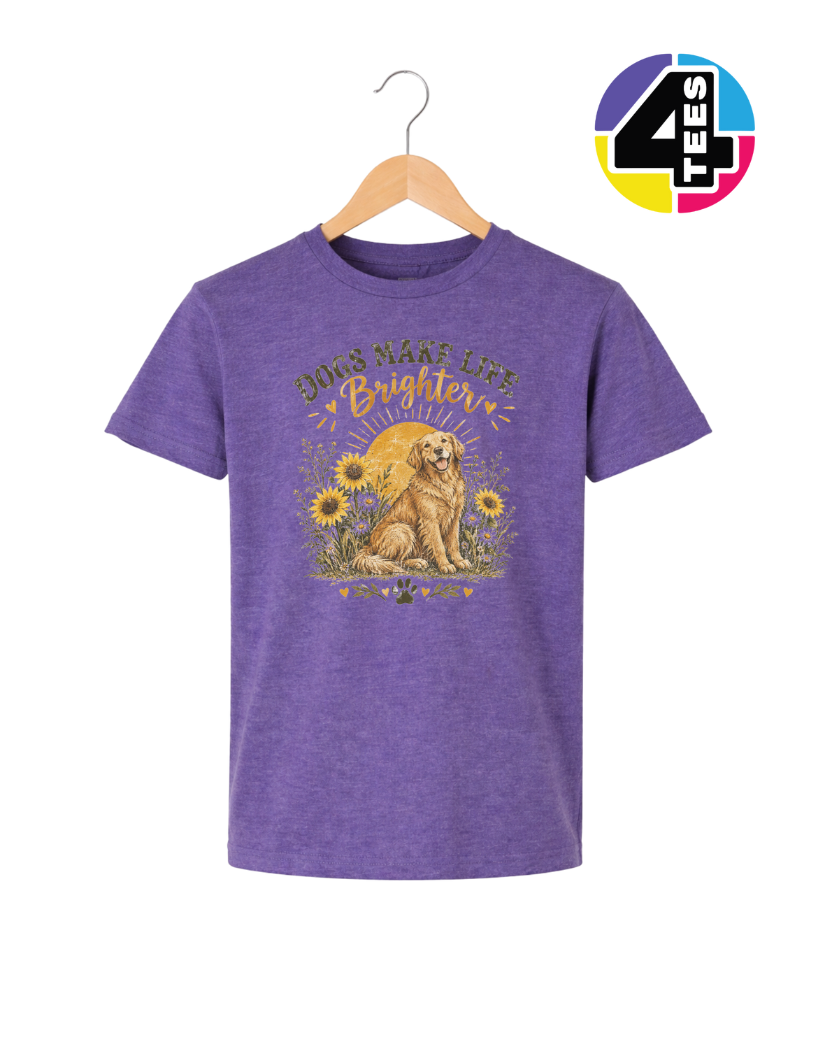 Dogs Make Life Brighter Youth Tee