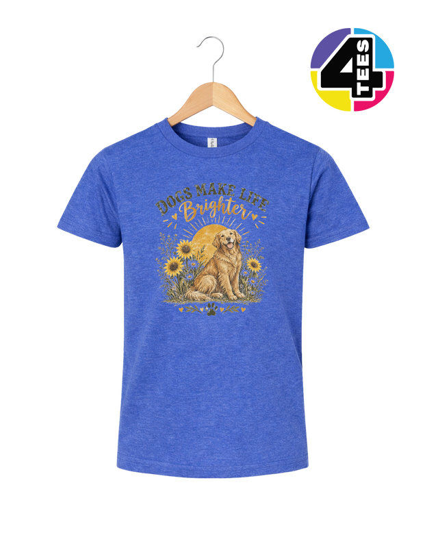 Dogs Make Life Brighter Youth Tee