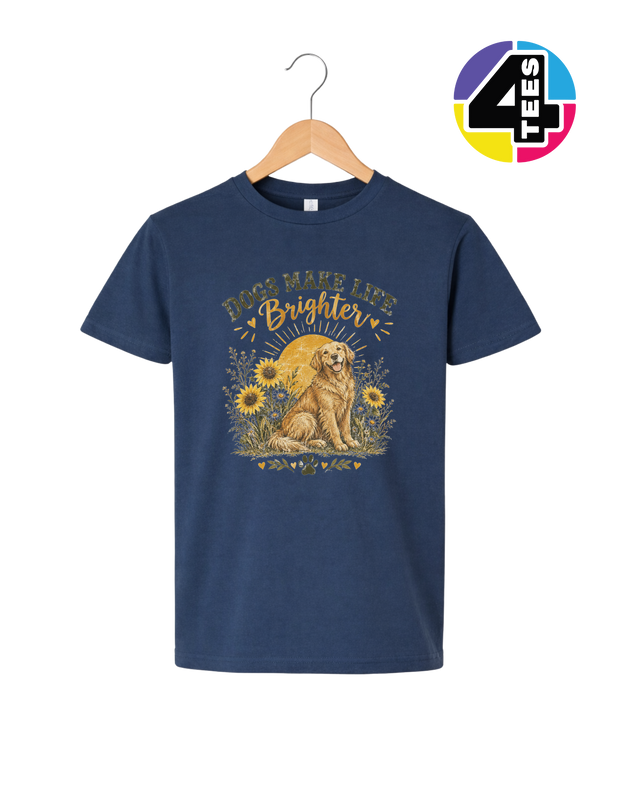 Dogs Make Life Brighter Youth Tee