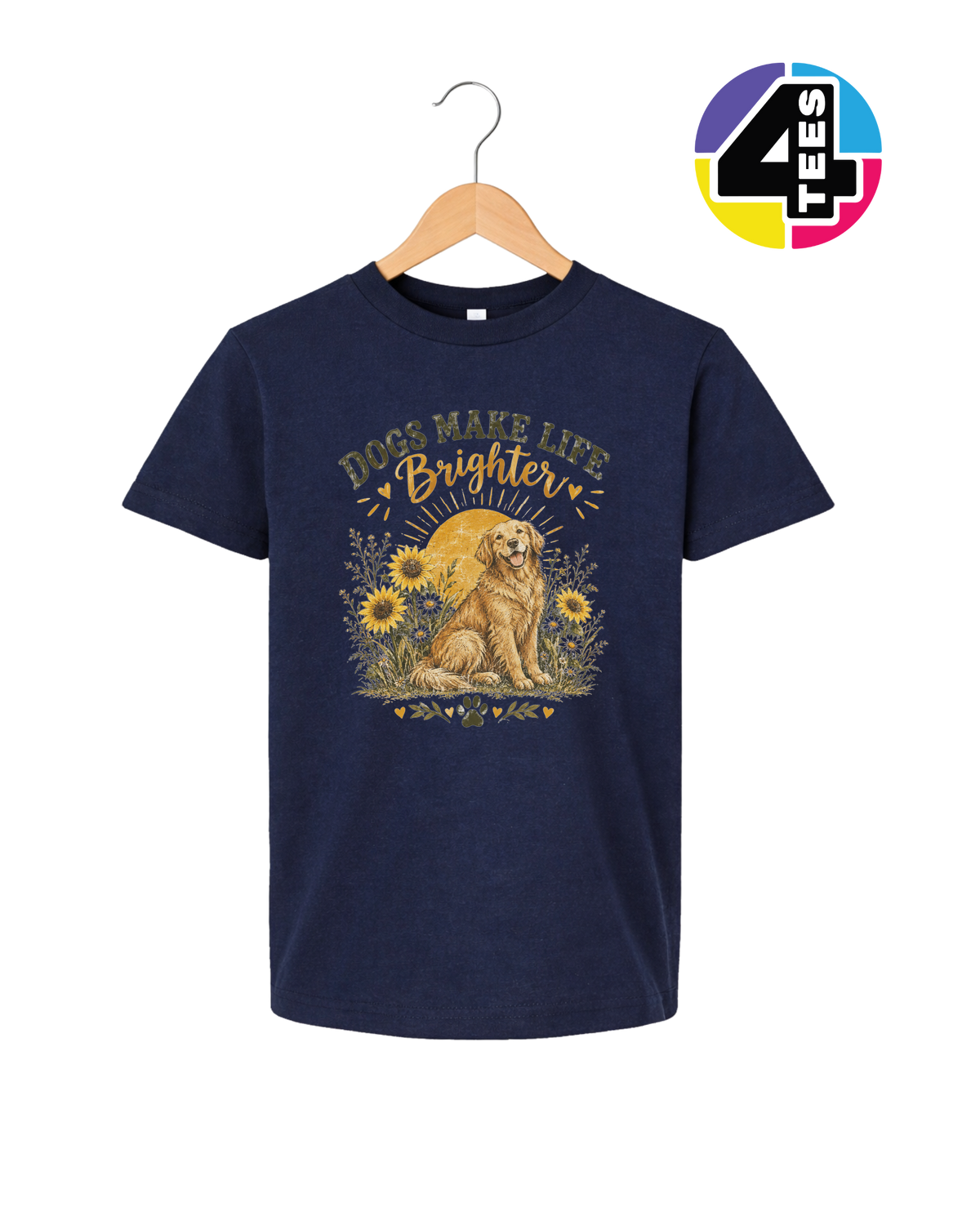 Dogs Make Life Brighter Youth Tee