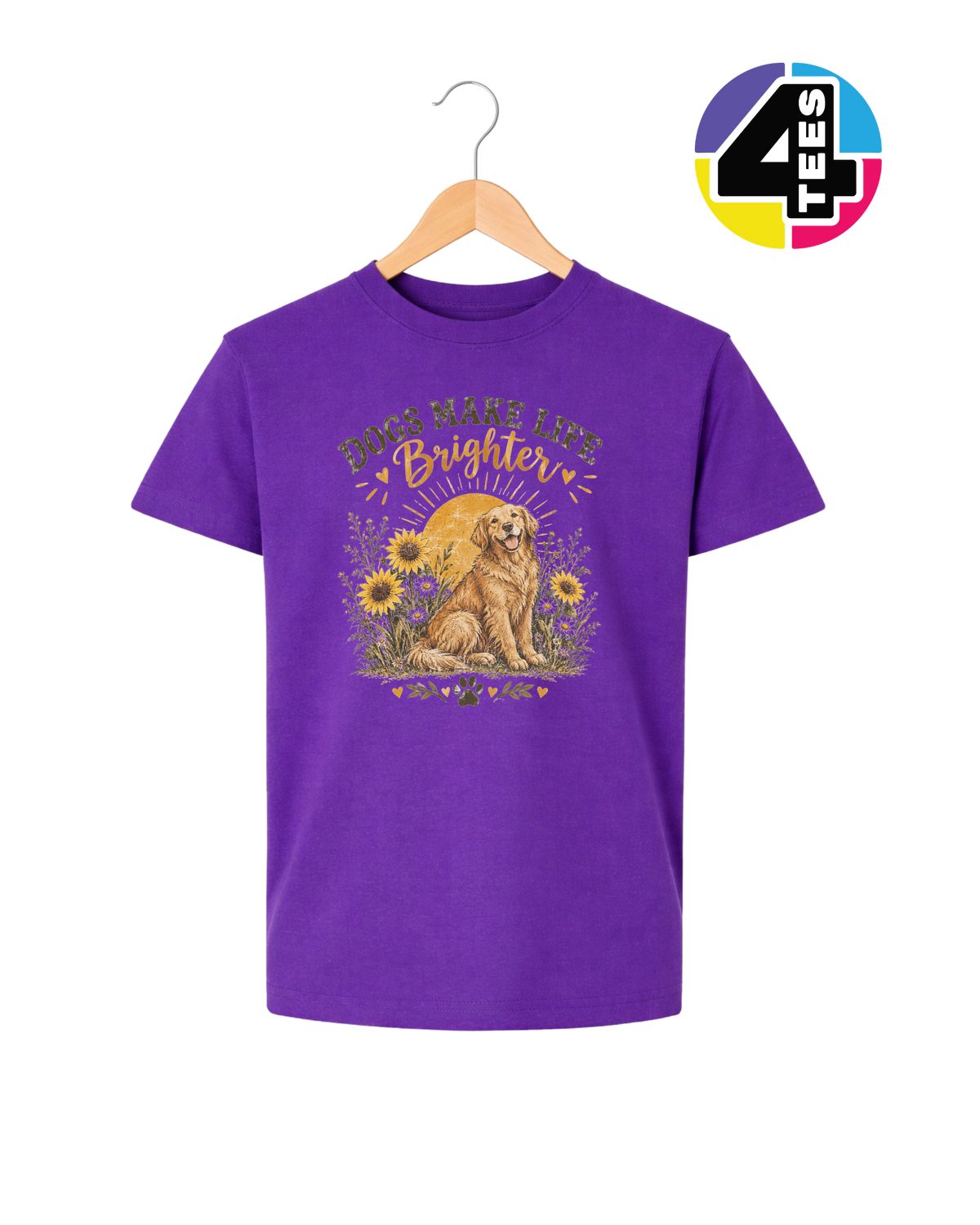 Dogs Make Life Brighter Youth Tee