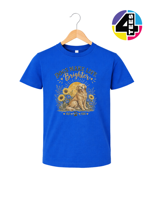Dogs Make Life Brighter Youth Tee