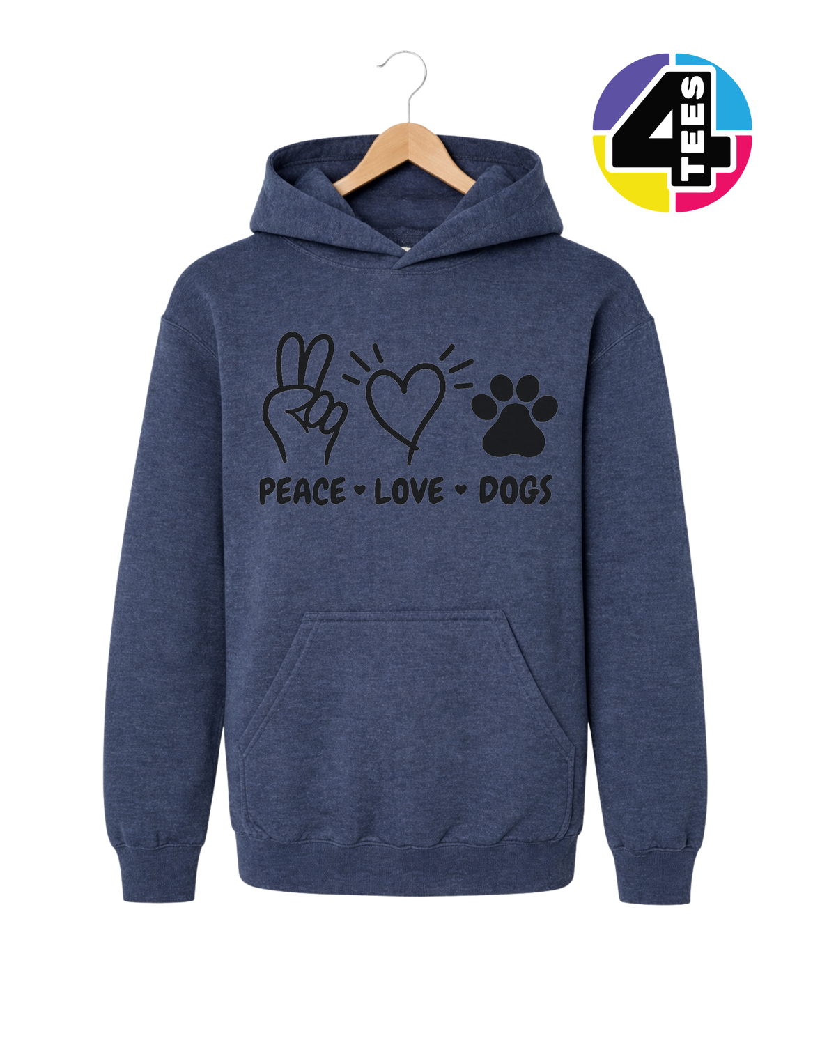 Peace, Love, Dogs Youth Hoodie