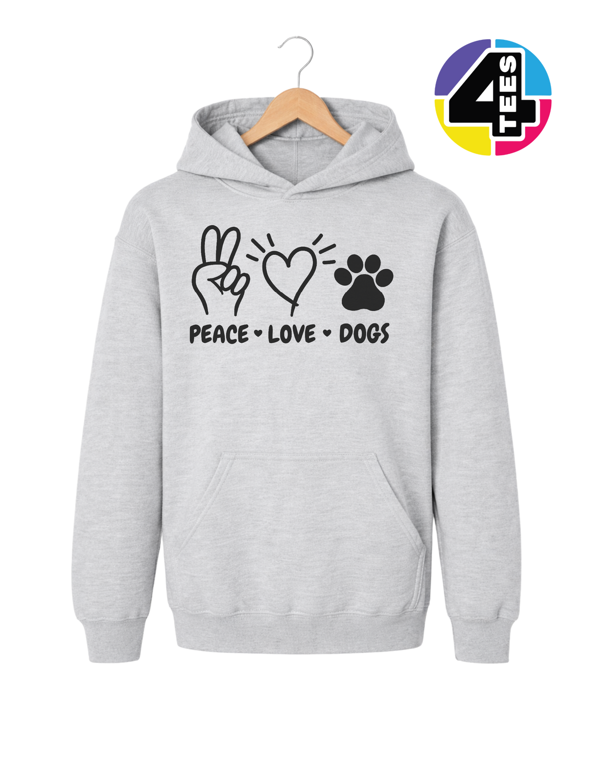 Peace, Love, Dogs Youth Hoodie