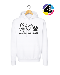 Peace, Love, Dogs Hoodie