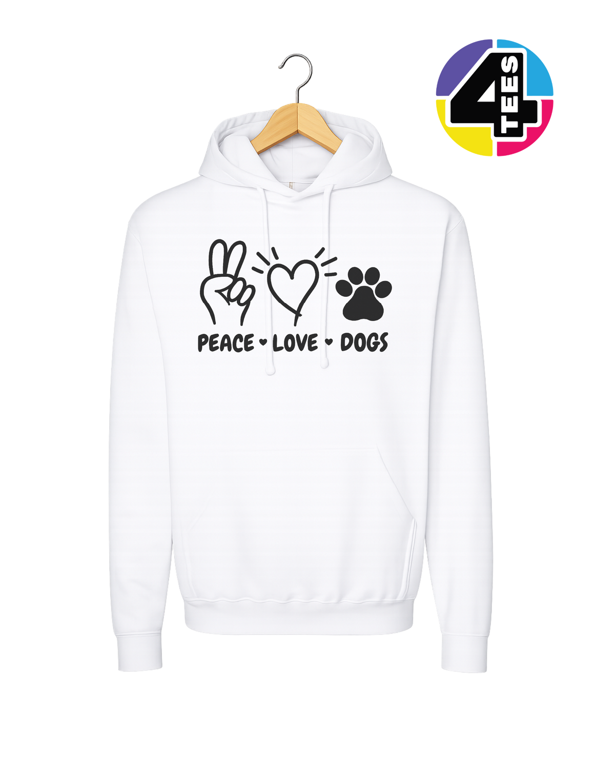 Peace, Love, Dogs Hoodie
