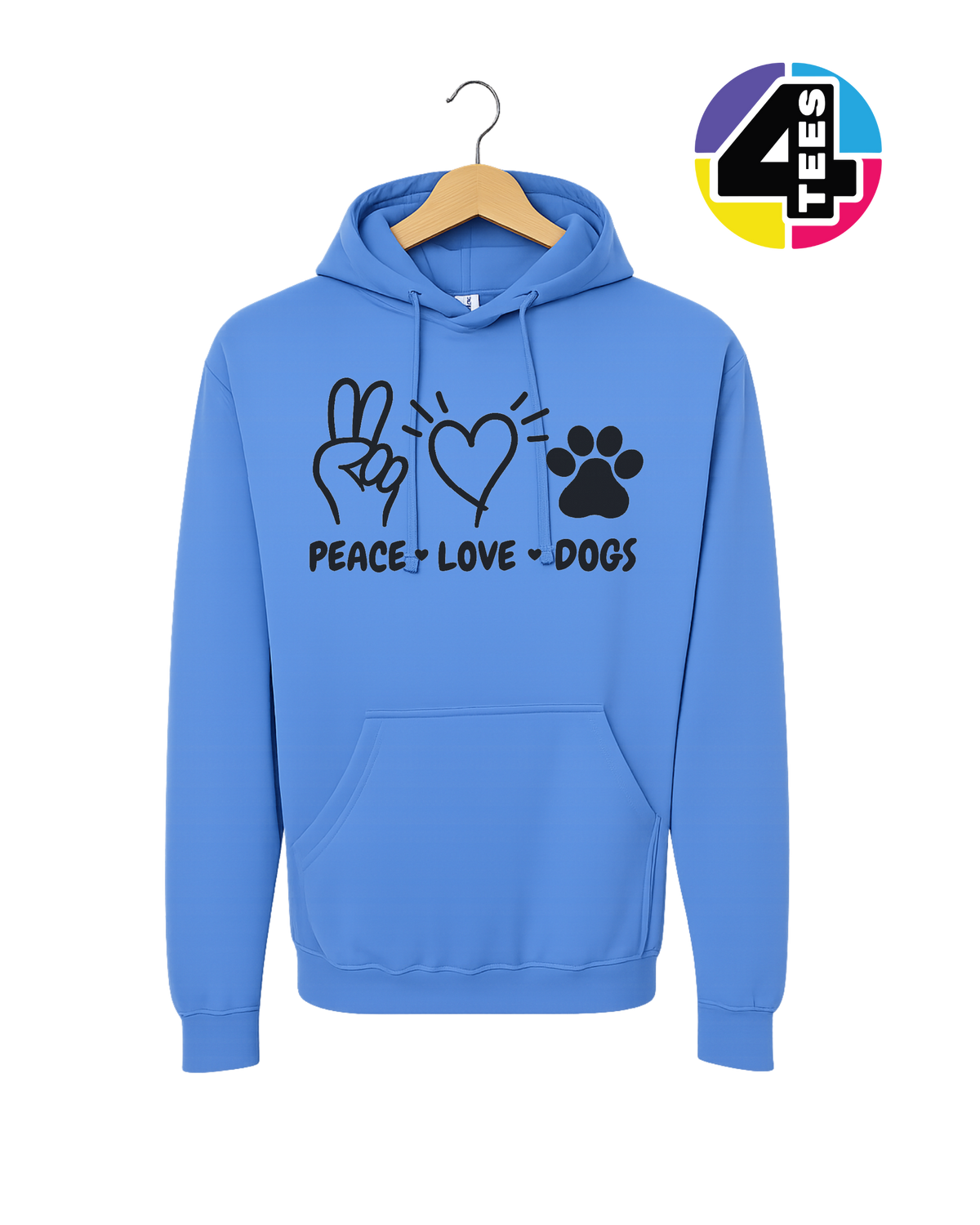 Peace, Love, Dogs Hoodie