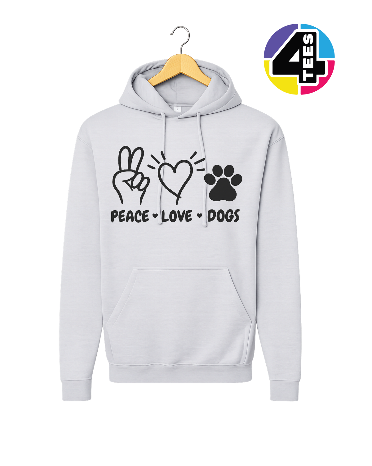 Peace, Love, Dogs Hoodie