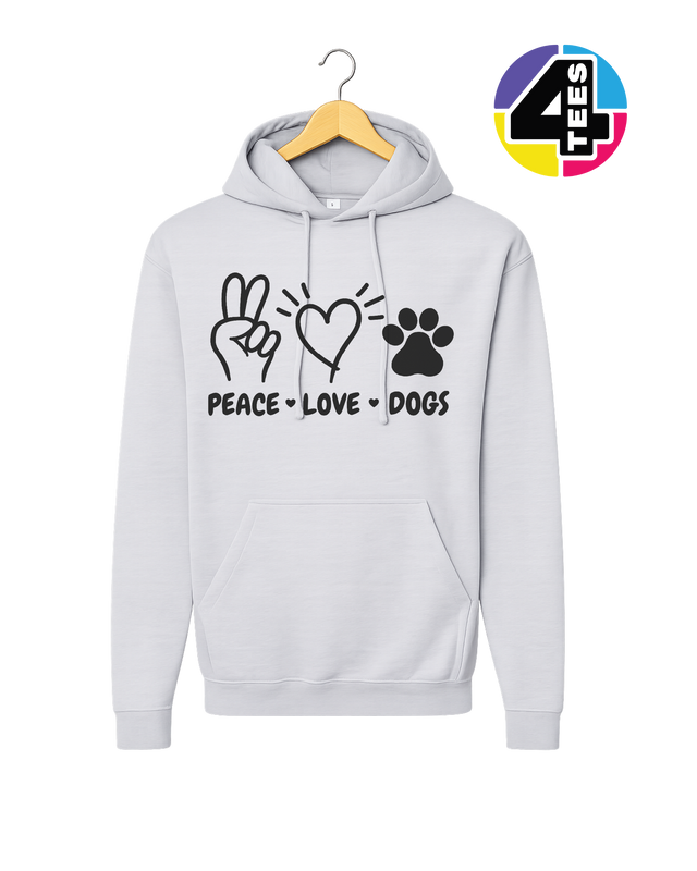Peace, Love, Dogs Hoodie