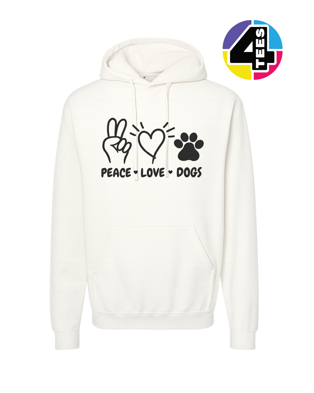 Peace, Love, Dogs Hoodie