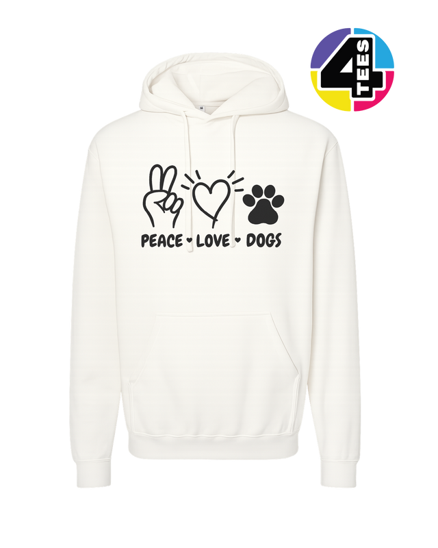 Peace, Love, Dogs Hoodie