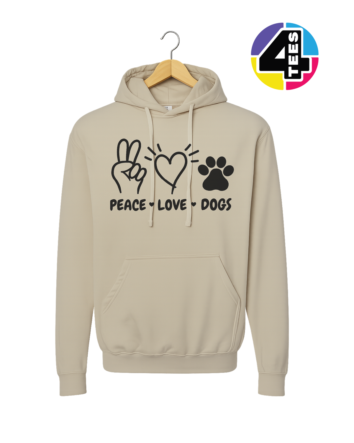 Peace, Love, Dogs Hoodie