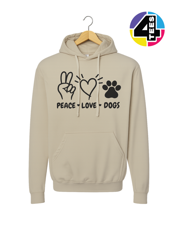 Peace, Love, Dogs Hoodie