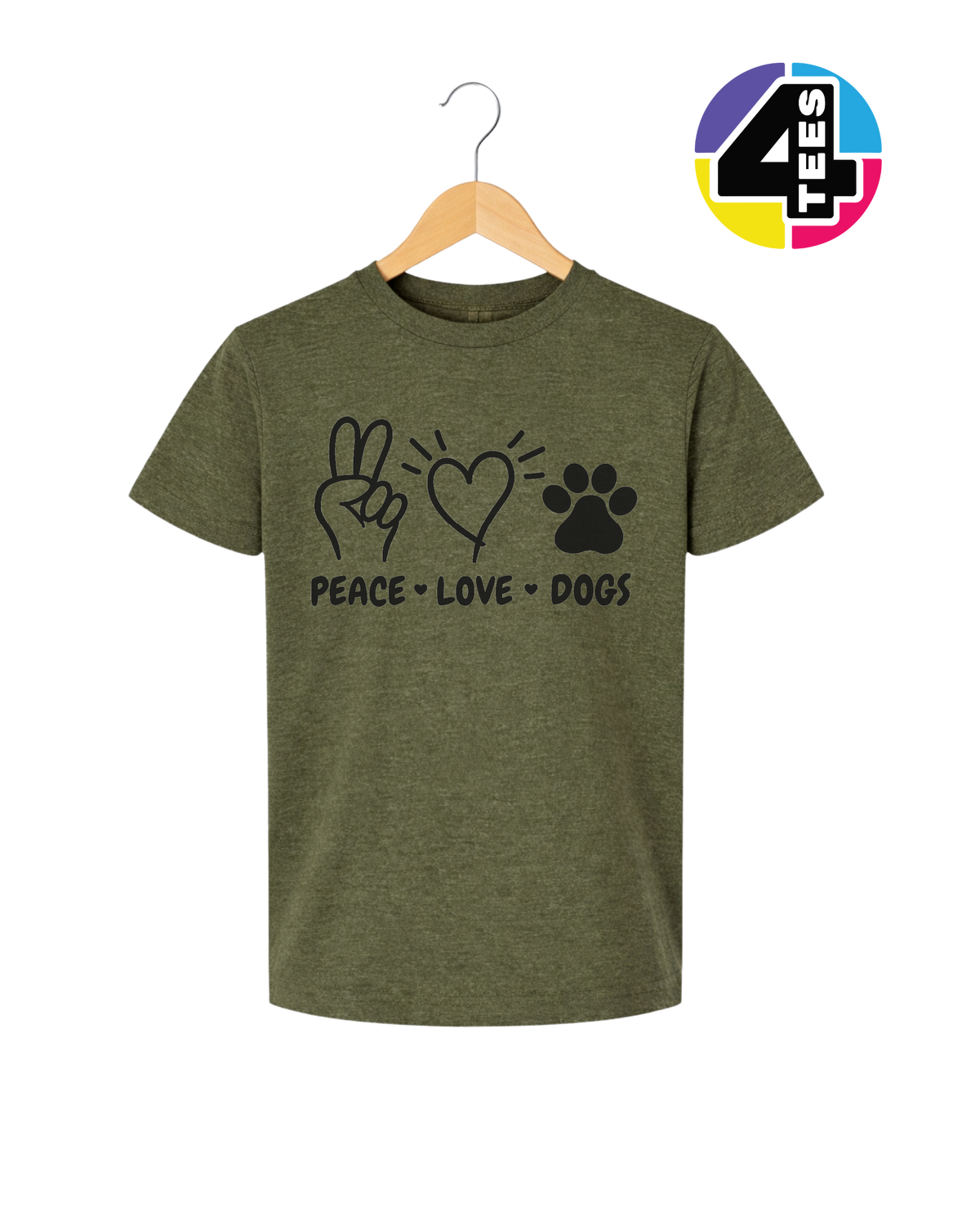 Peace, Love, Dogs Youth Tee