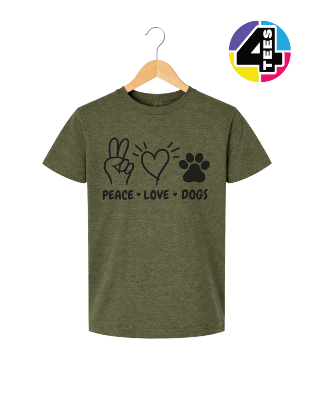 Peace, Love, Dogs Youth Tee