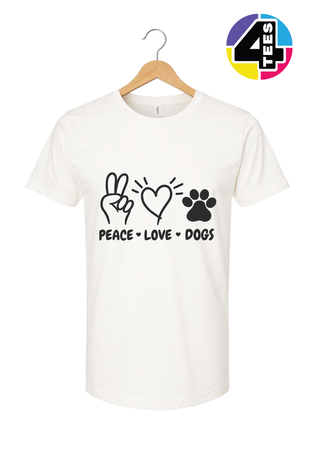Peace, Love, Dogs Tee