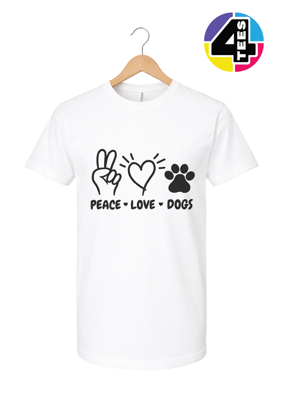 Peace, Love, Dogs Tee