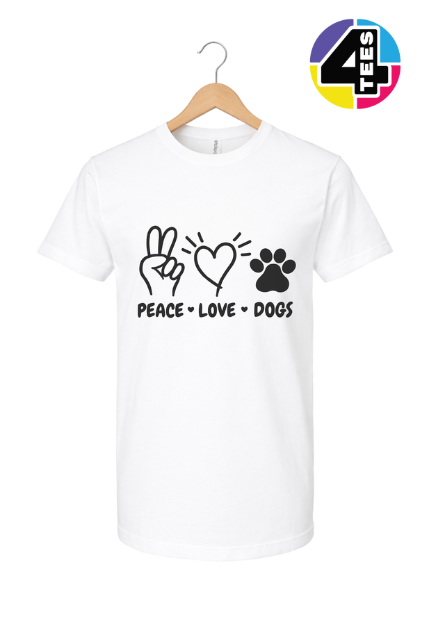 Peace, Love, Dogs Tee