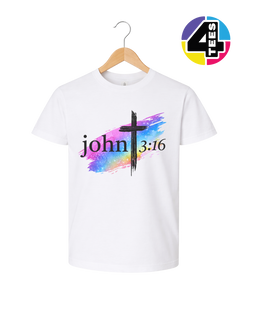 John 3:16 Rainbow Faith Youth Tee